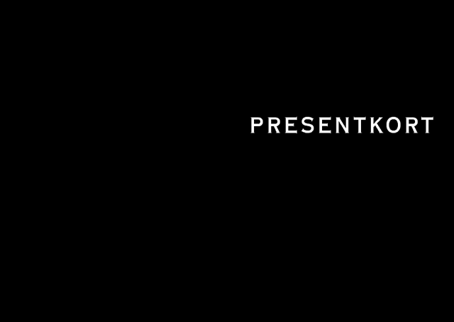 Presentkortsbärare A6 i svart, utsida