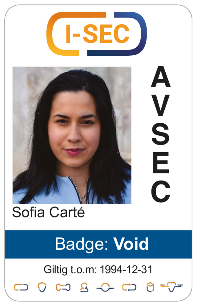 Foto-ID och passerkort för I-SEC, tryckt av Sofos Card